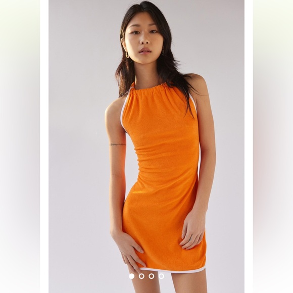 Urban Outfitters Dresses & Skirts - Urban Outfitters Orange French Terry Halter Dress Small